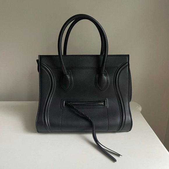 Mini Luggage Handbag in Smooth Calfskin in Black - Picture 6 of 16